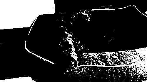 Gracey converted to black and white using the monochrome python function Gracey in b/w