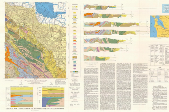 Dibblee, T.W., 1966, Geologic map and sections of the Palo Alto 15' quadrangle, California: California Division of Mines and Geology, Map Sheet 8, scale 1:62,500 Map Sheet 8: Geologic map. Palo Alto Quadrangle